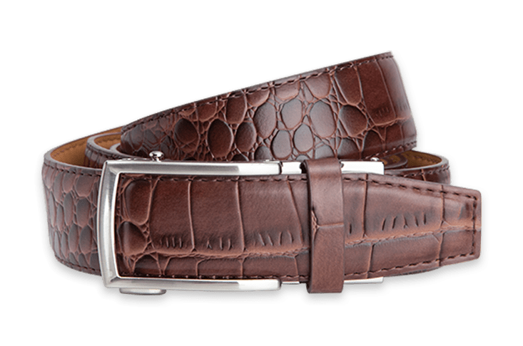 1 3/8 Two-Toned Embossed Crocodile Belt - Marine – Onward Reserve