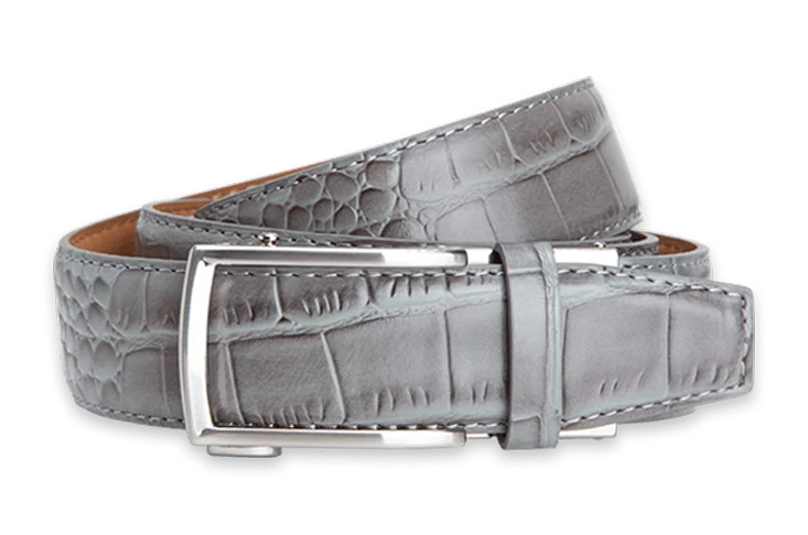 Belt Grey, Dress 1 Strap, – Nexbelt Alligator 3/8\