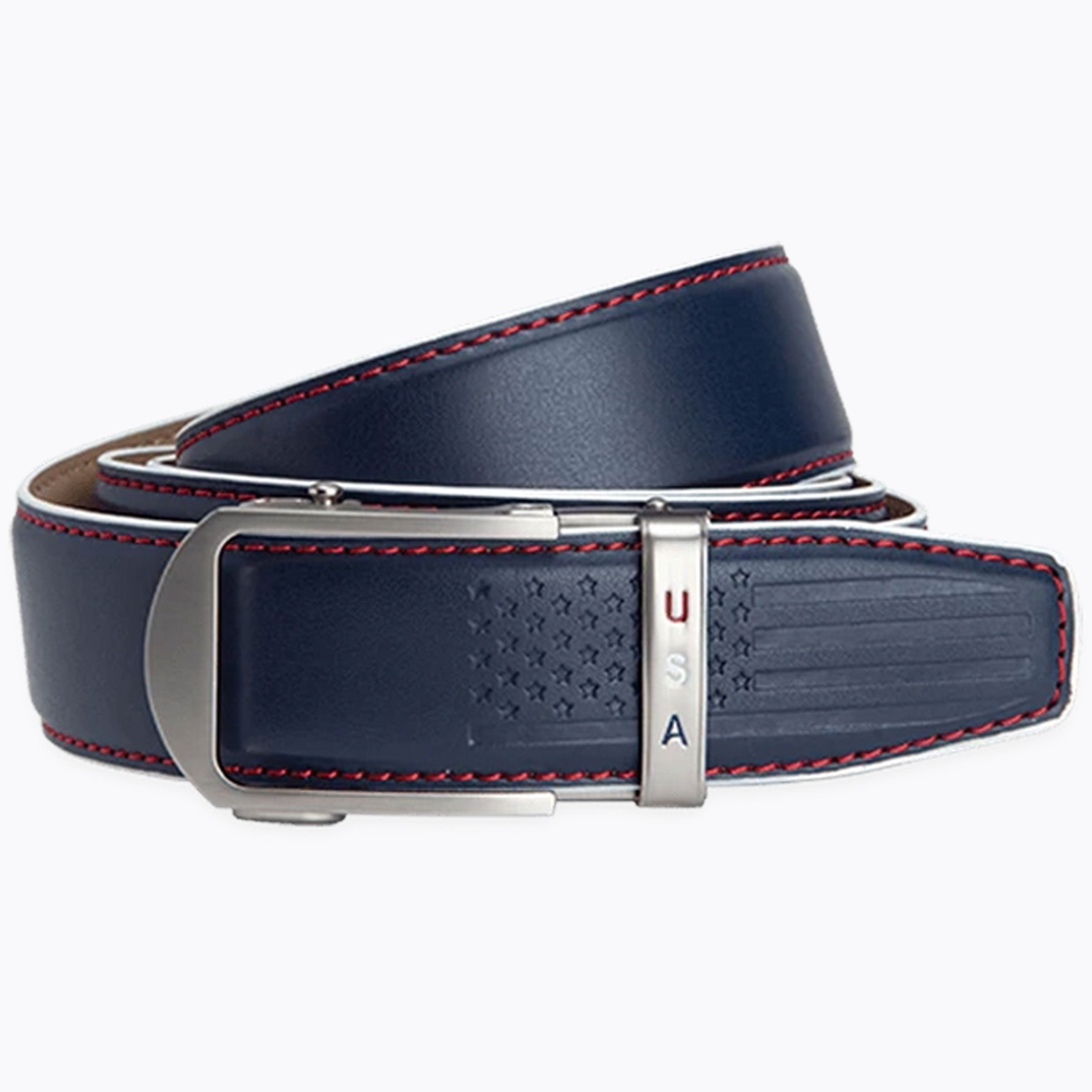 Navy blue bally belt hotsell