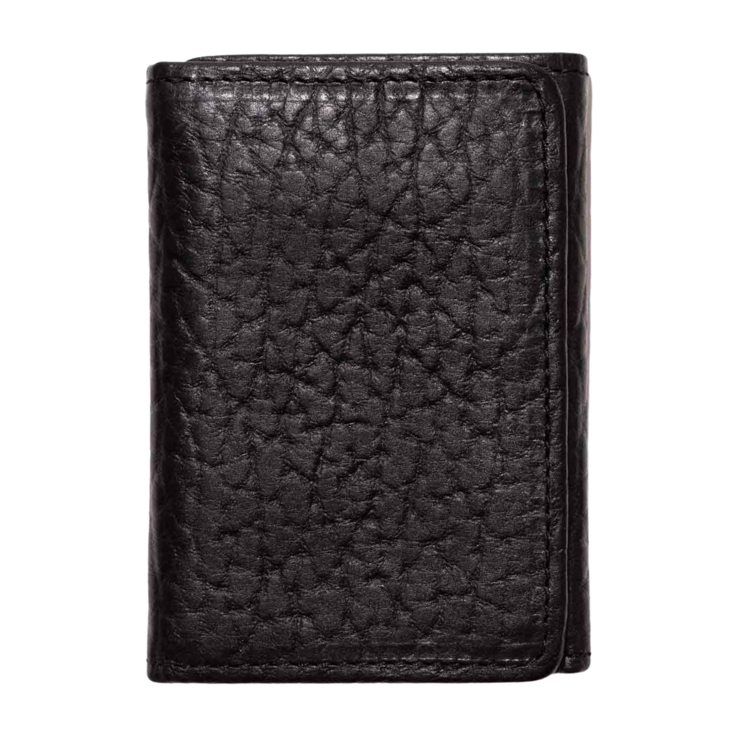 Bison Tri-Fold Black Wallet