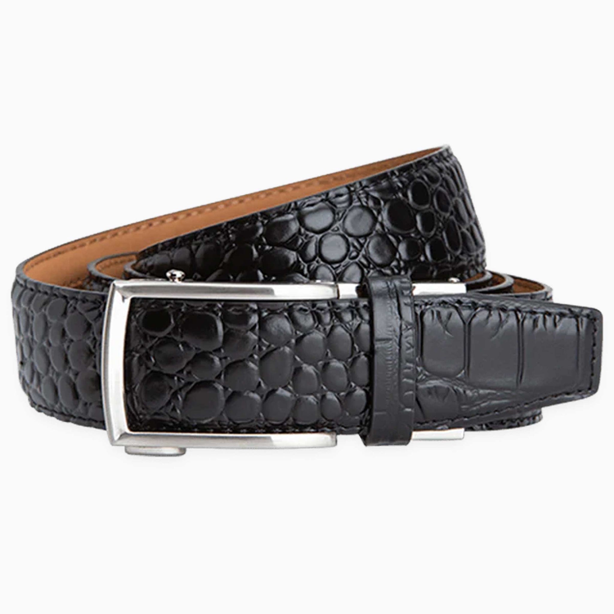 Alligator Black Ratchet Belt 1 3/8