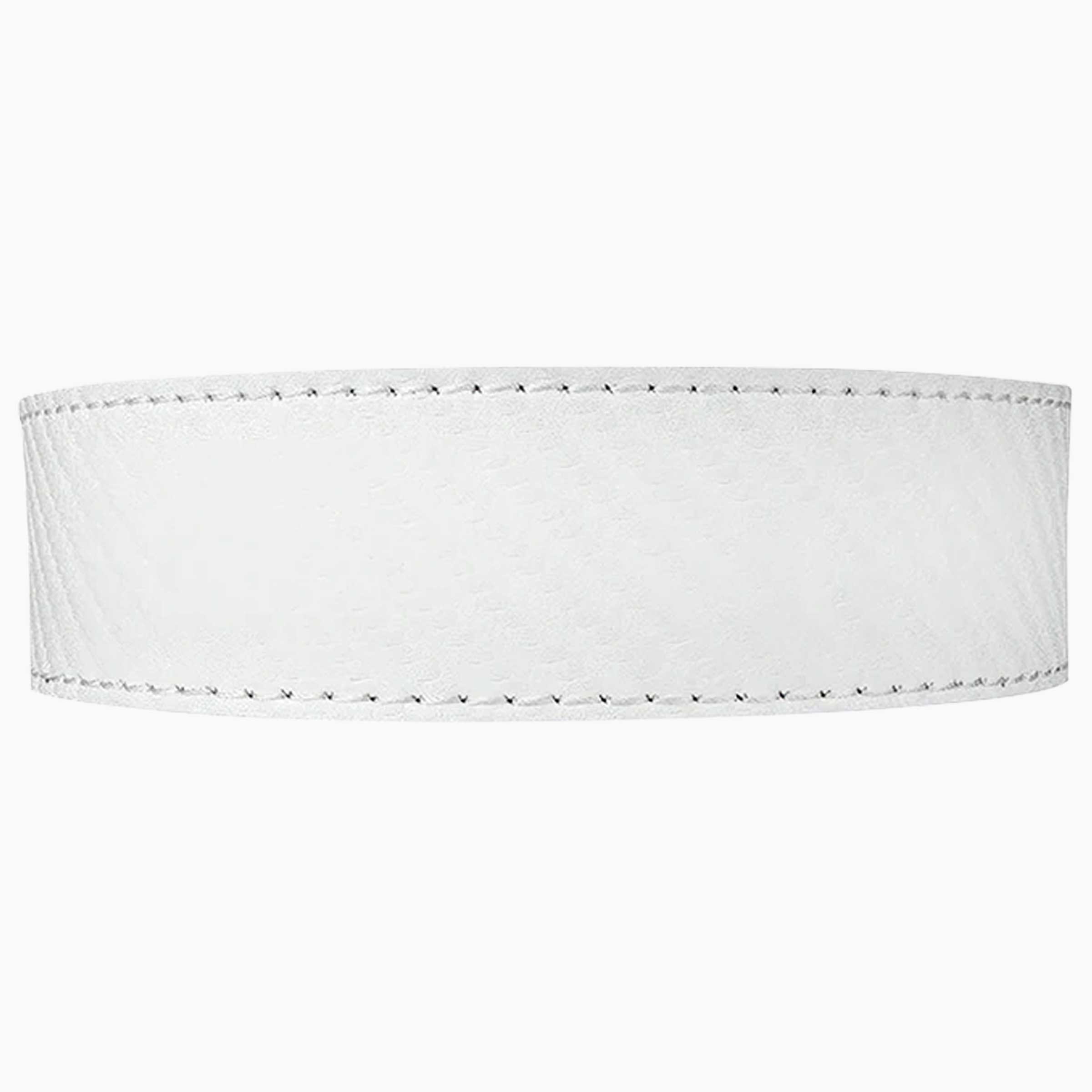 Carbon White Leather Dress Strap 1.38" [35mm]