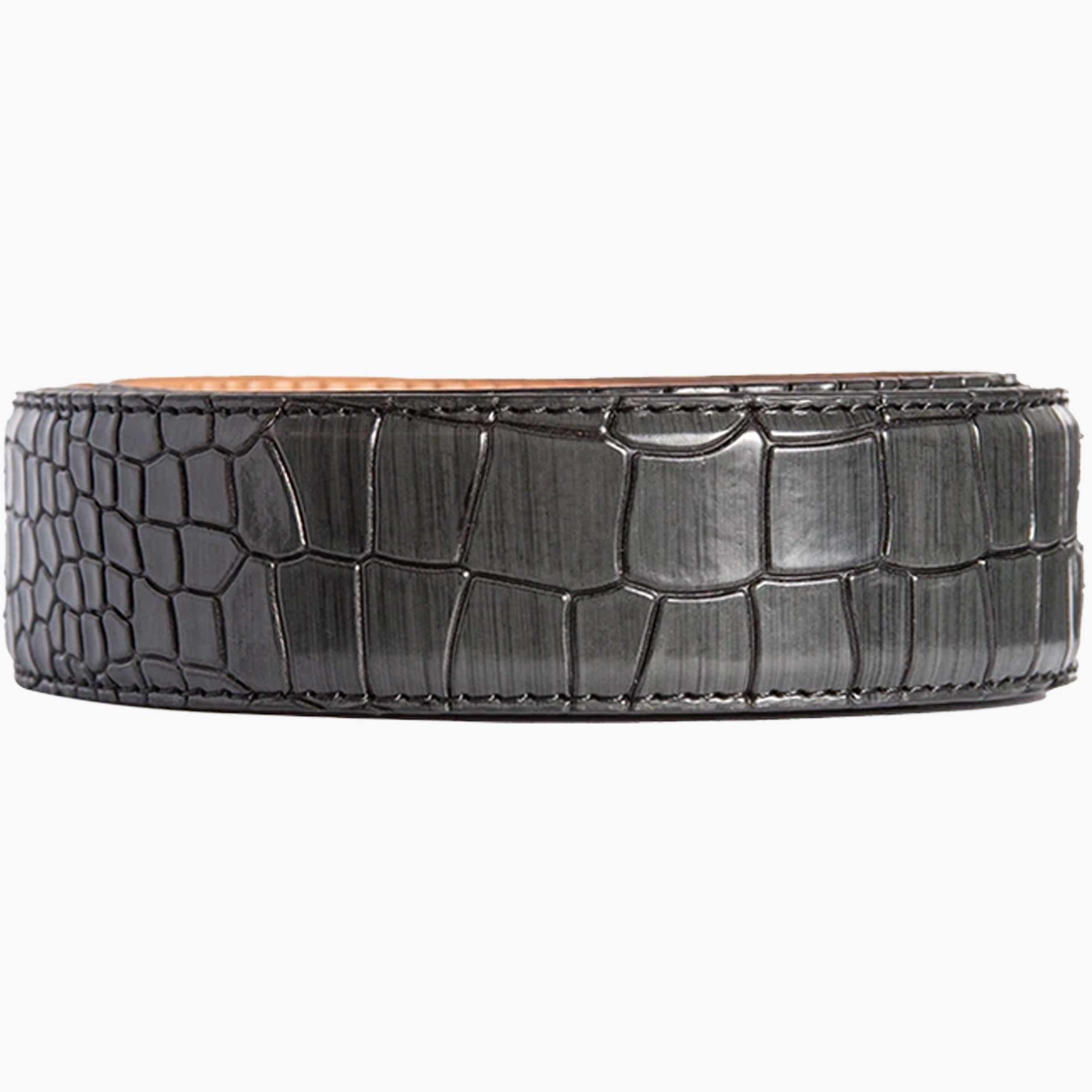 Crocodile Ash Grey Leather Strap 1.5" [38mm]