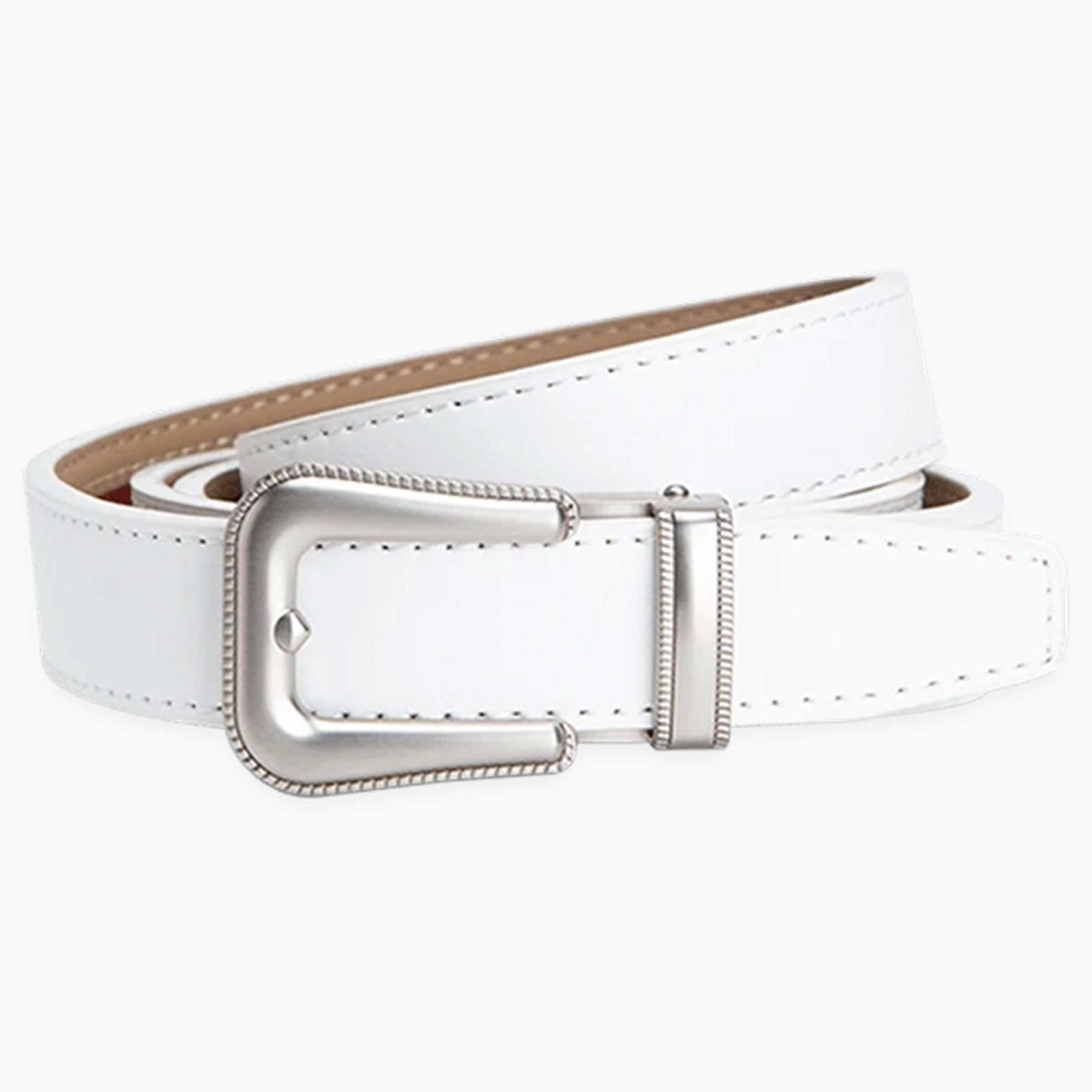Dakota White Dress Belt 1" Strap [25mm]