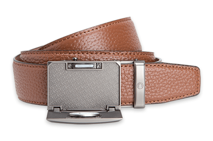 Ferragamo Men's Pebble-Grain Leather Belt
