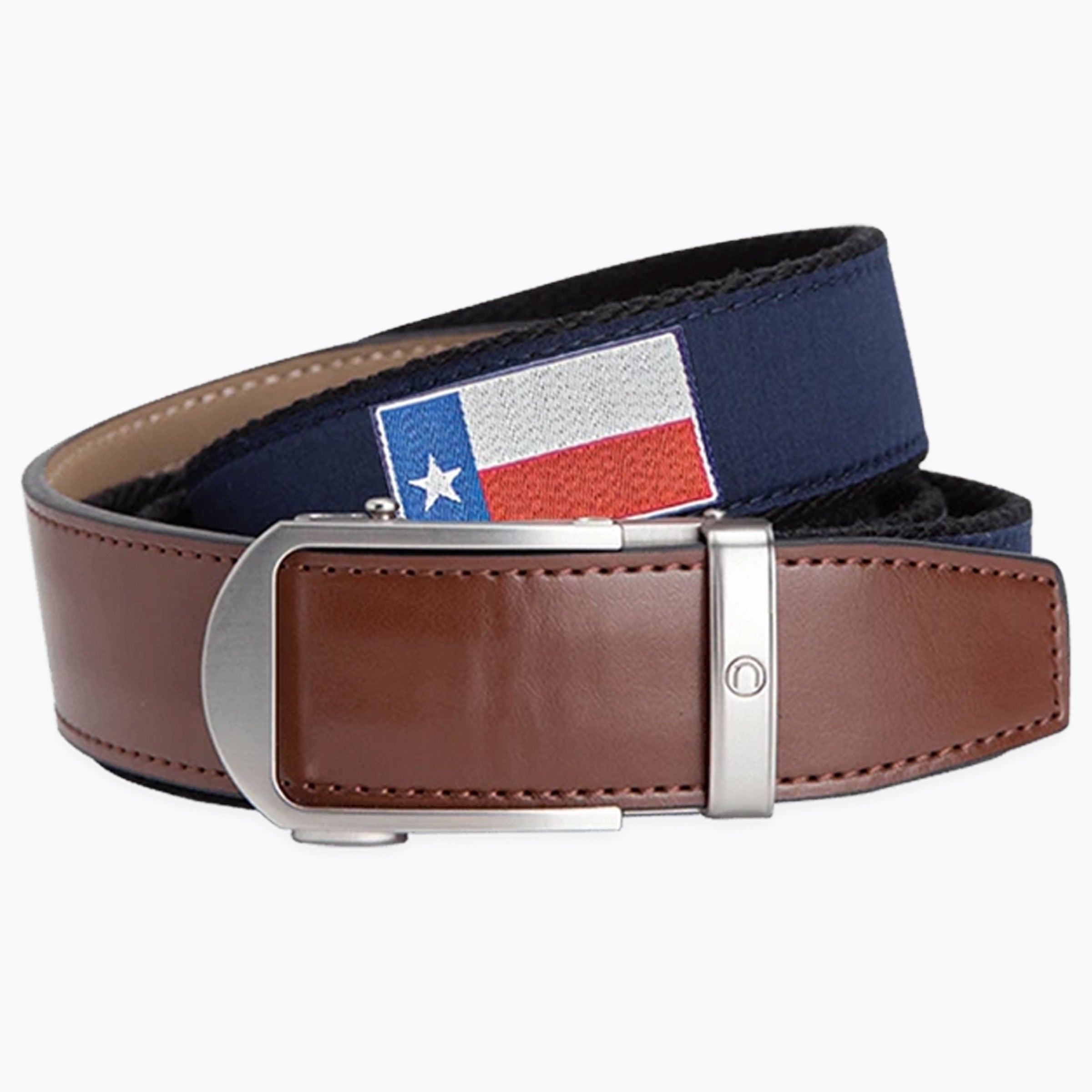 Hampton Texas Flag Golf Ribbon Ratchet Belt 1.38