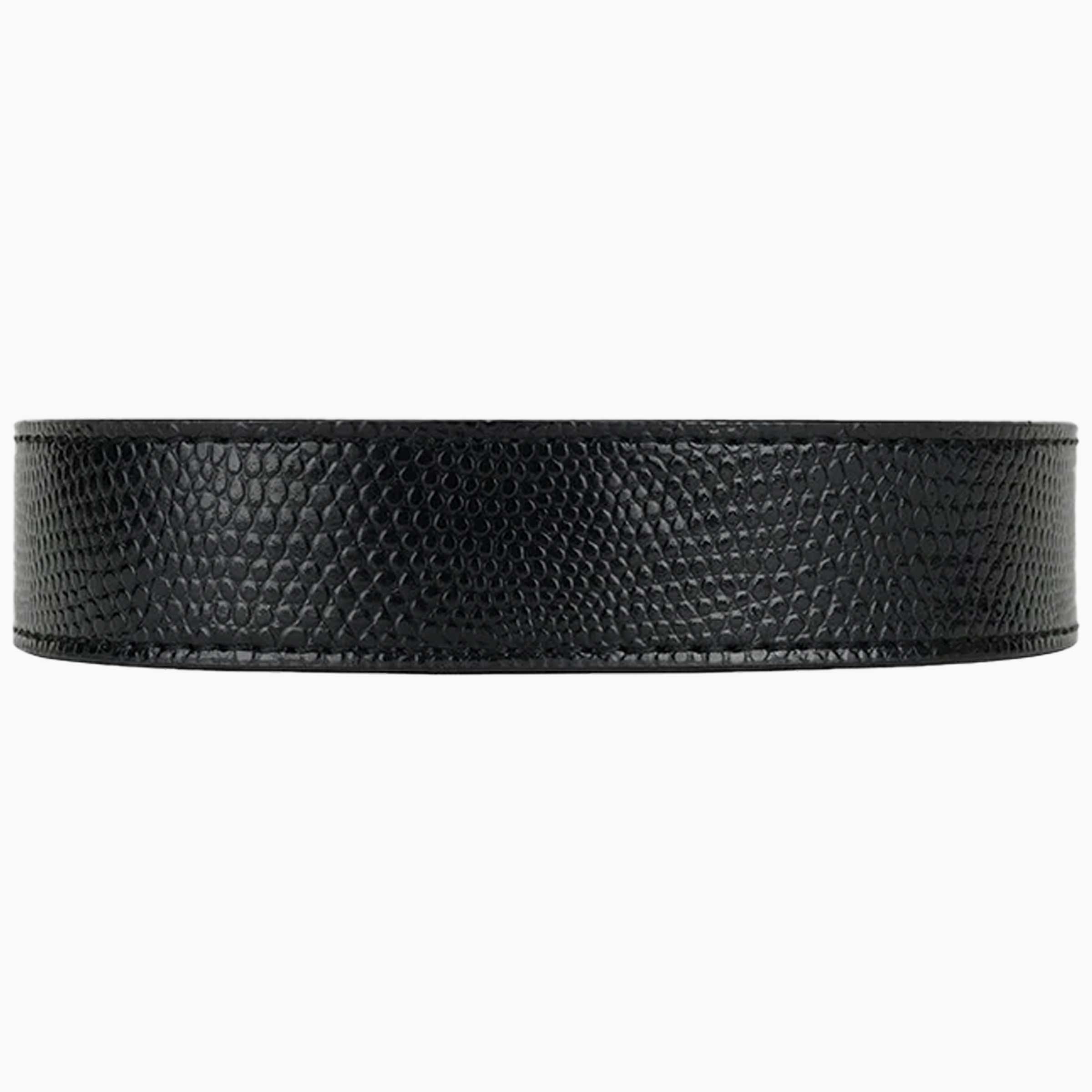 Lagarto Embossed Black Strap 1.38" [35mm]