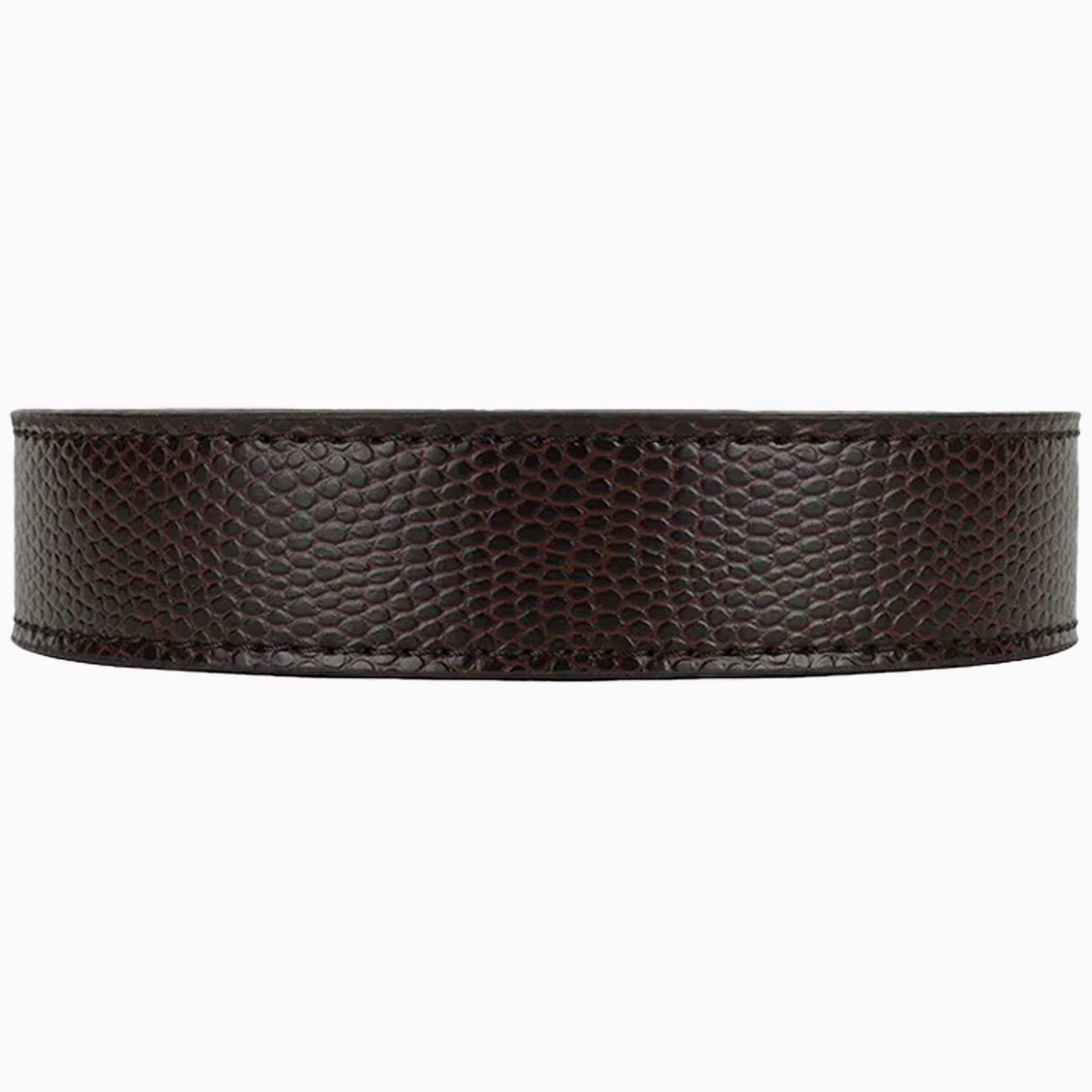 Lagarto Embossed Brown Strap 1.38" [35mm]