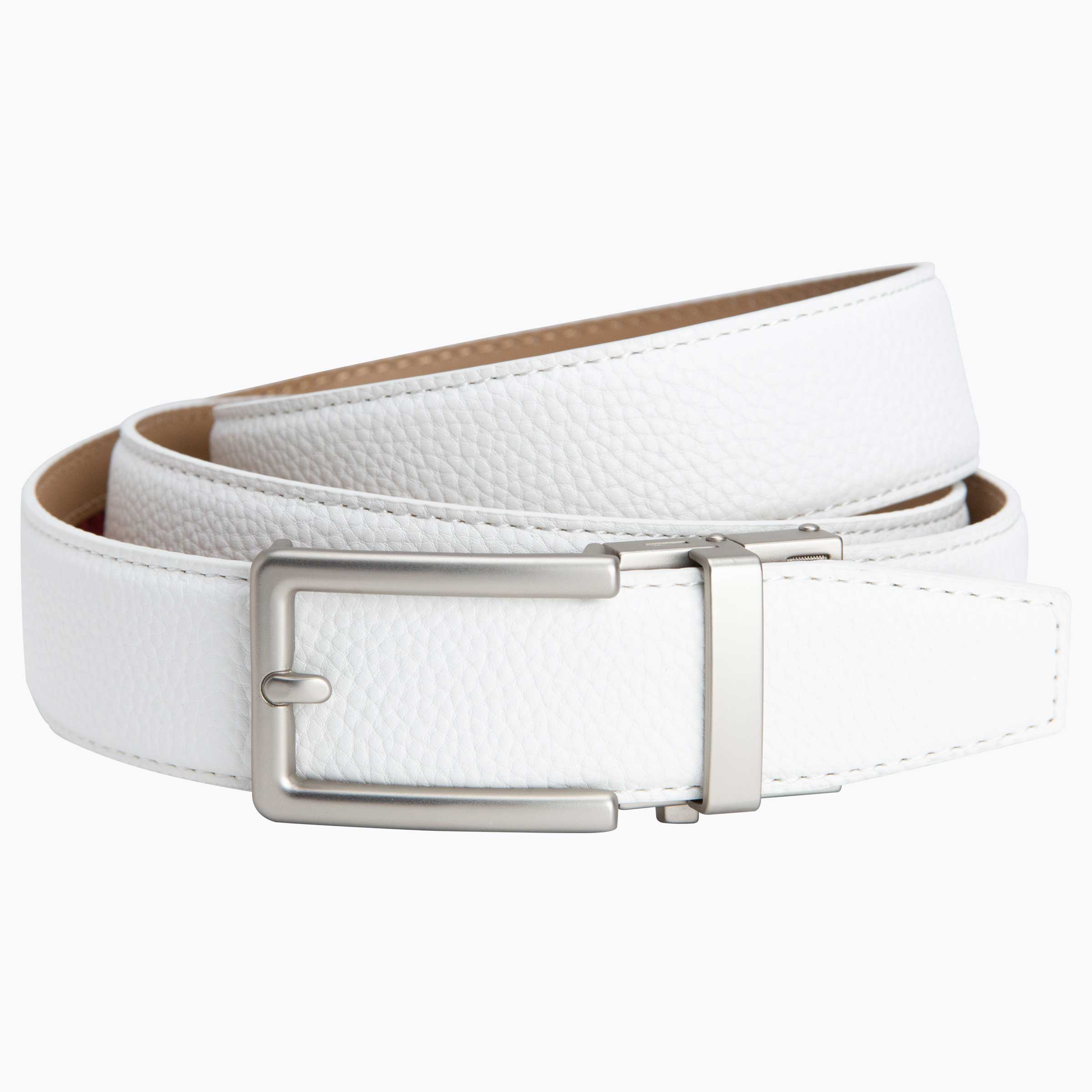 Neubelt Vegan White Golf Ratchet Belt 1.38" [35mm]