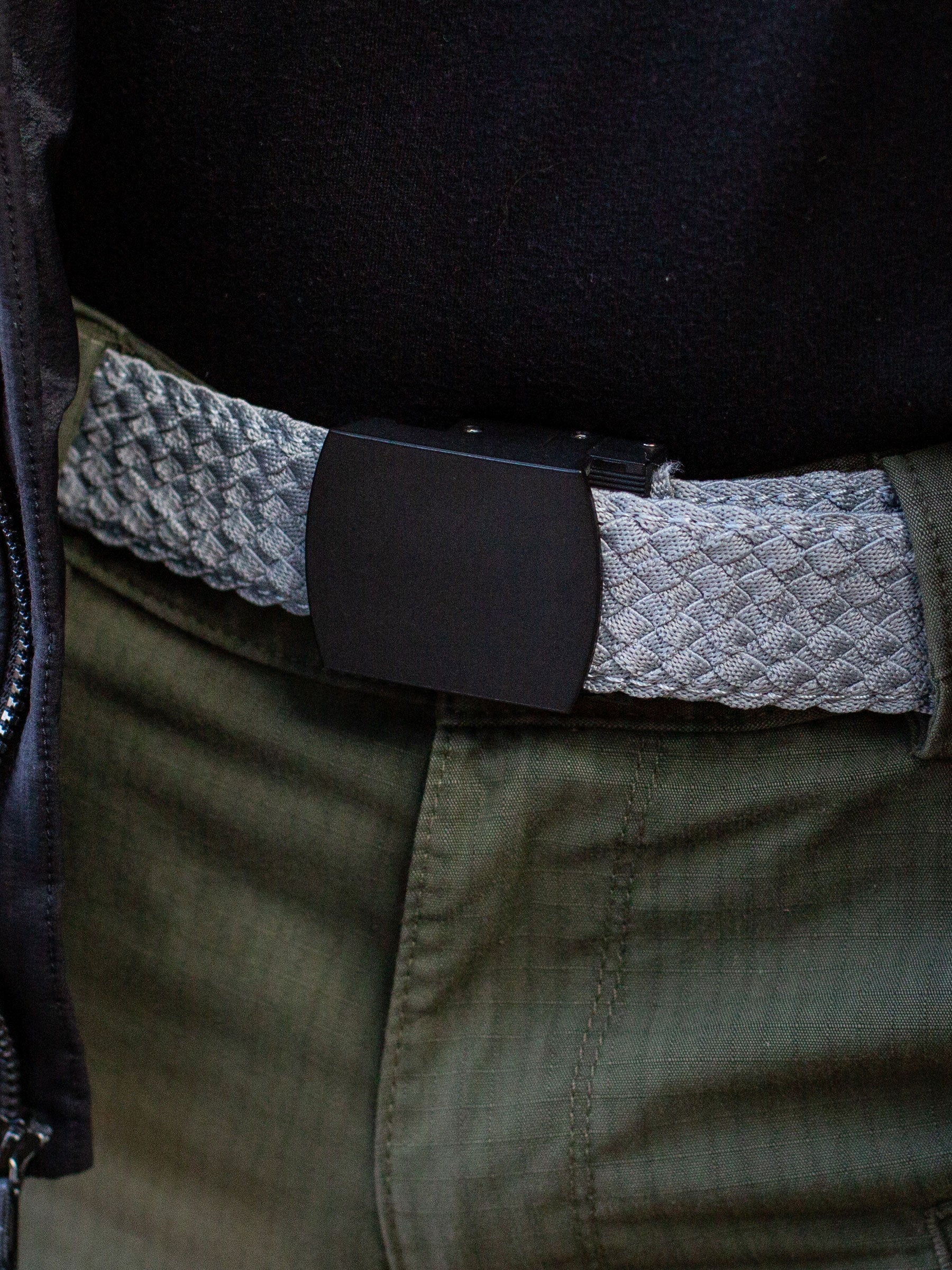 Explorer Braided Grey Ratchet Belt 1.38" [35mm]