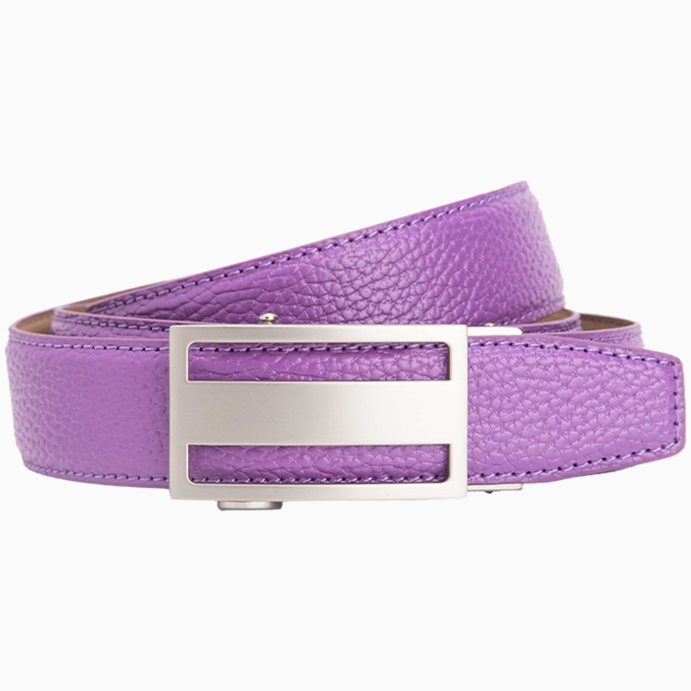 PCC0735 Purple Pebble Grain Golf Belt