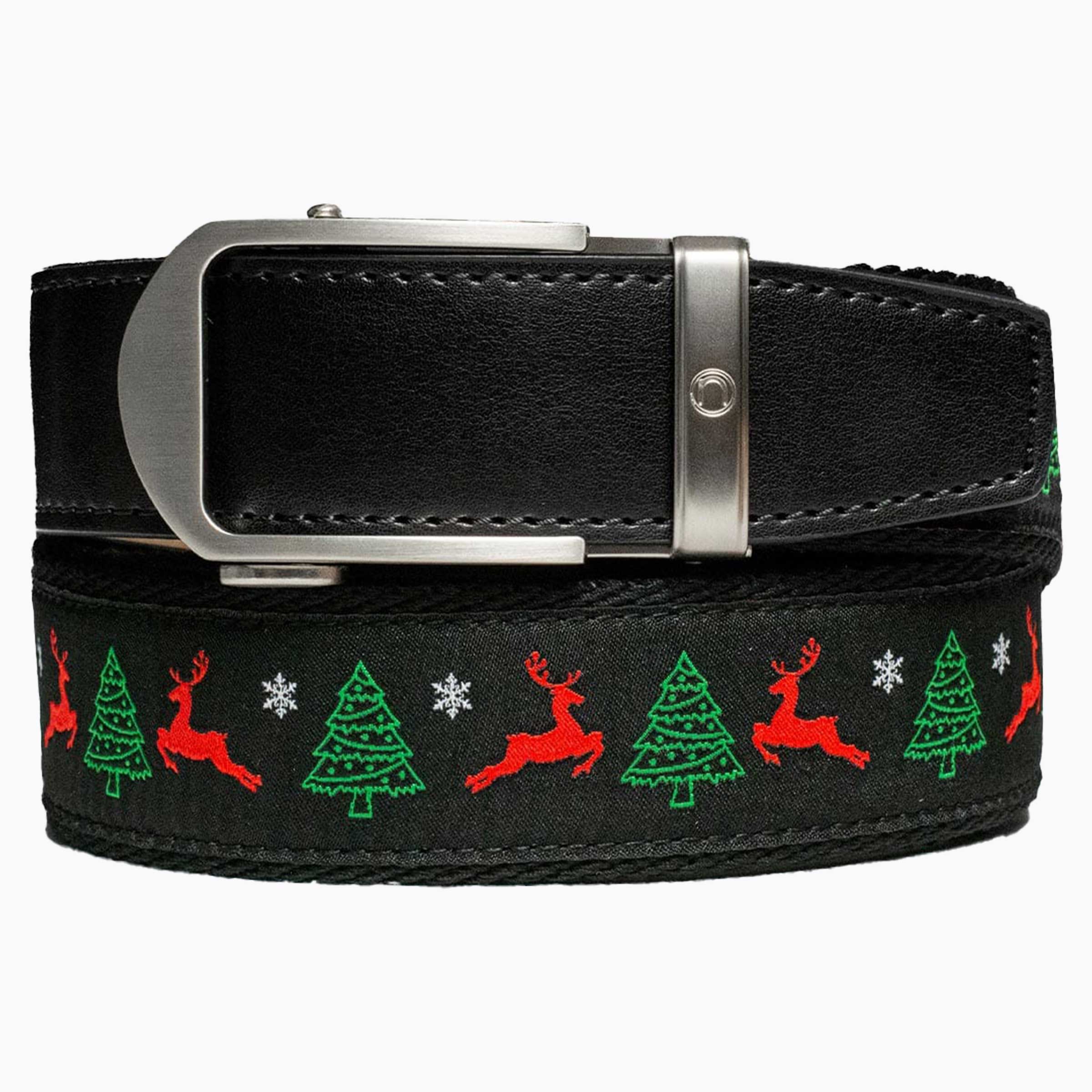 Hampton Reindeer Golf Ribbon Ratchet Belt 1.38" [35mm]