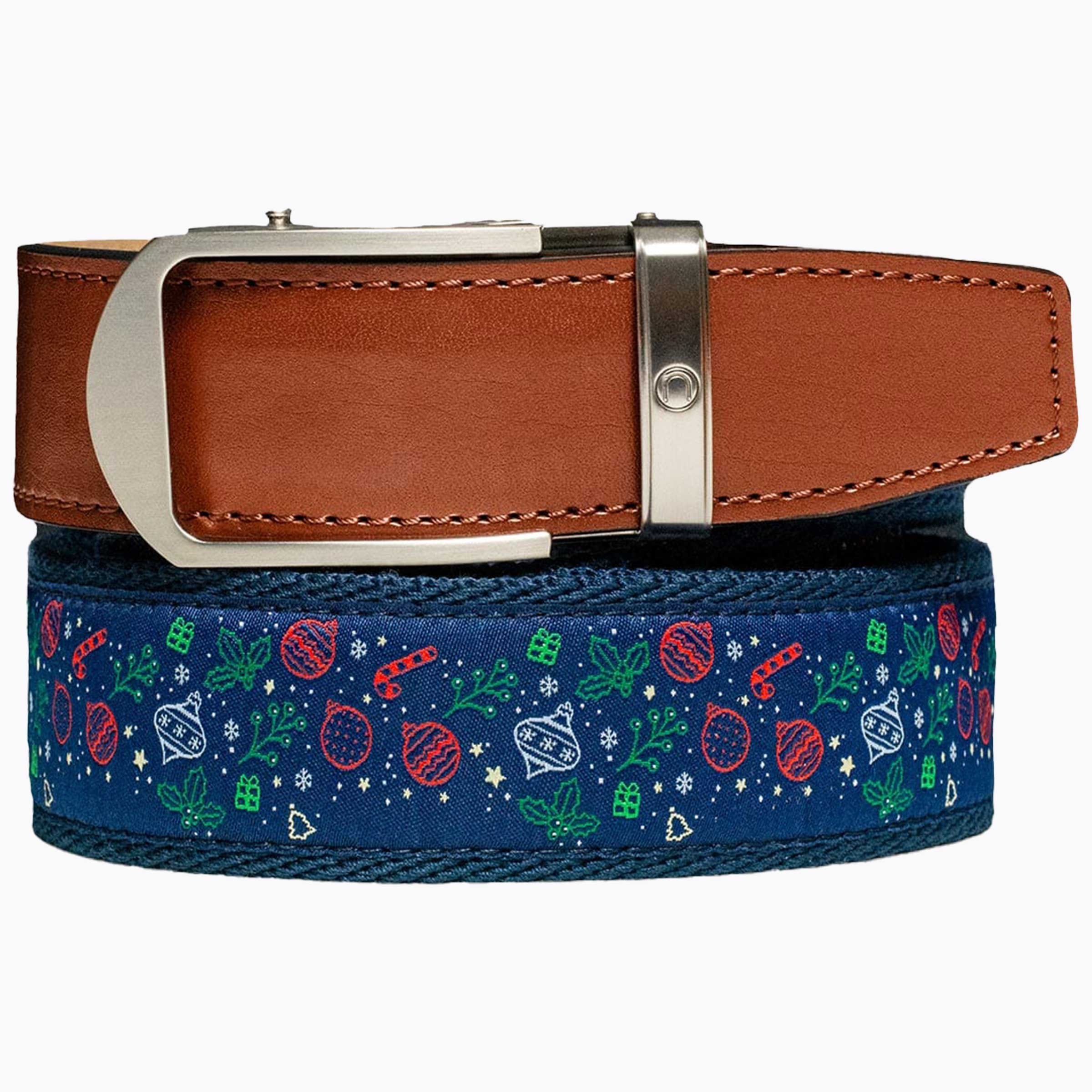 Hampton Ornament Golf Ribbon Ratchet Belt 1.38" [35mm]