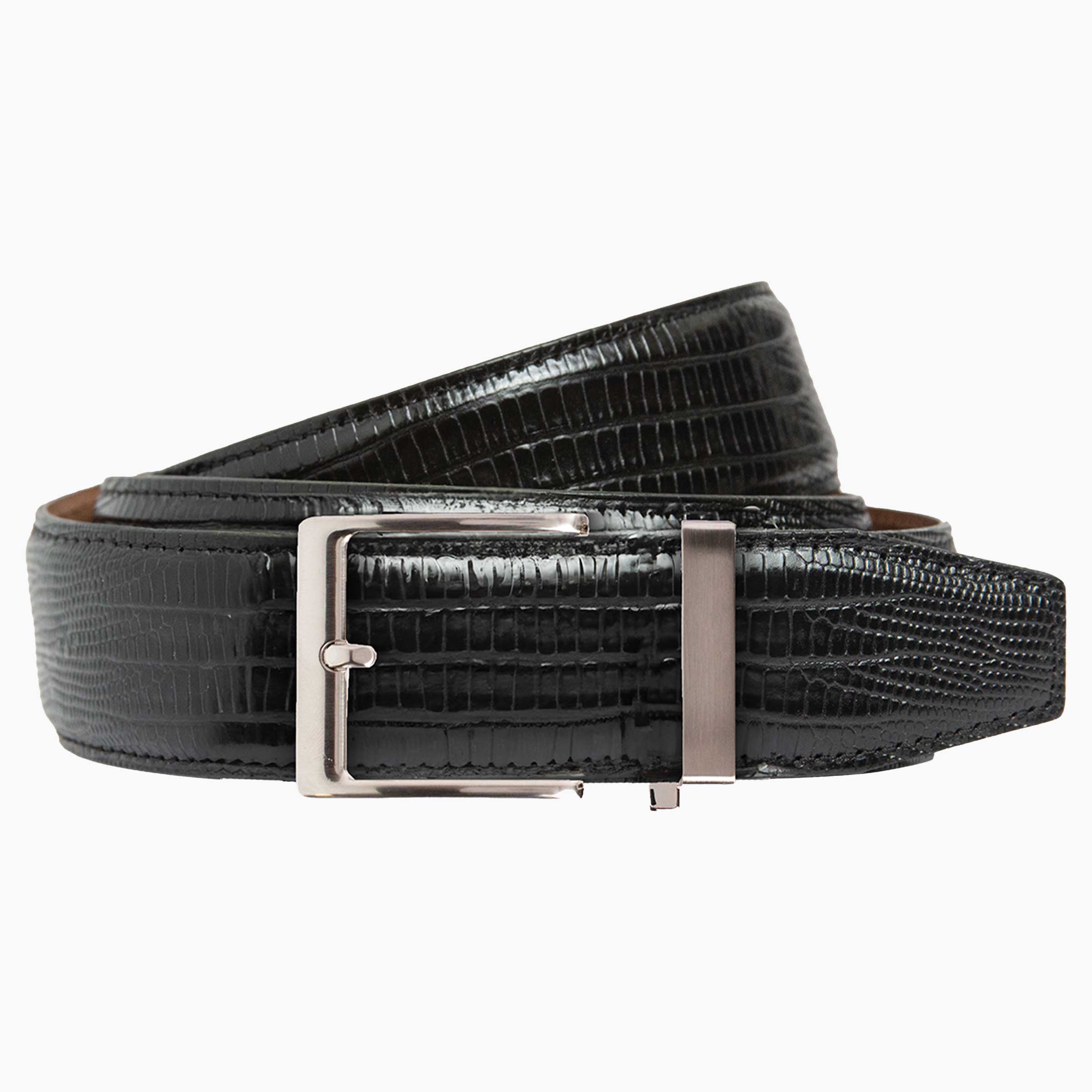 Lizard Black, 40mm Strap, Dress Belt