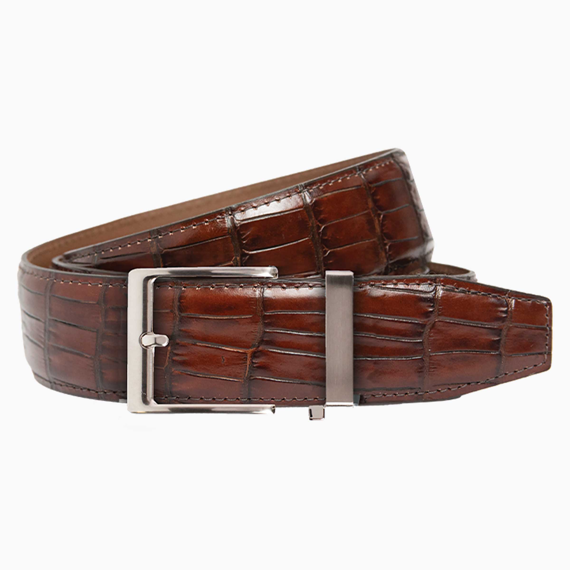 Crocodile Brown, 40mm Strap, Luxury Belt
