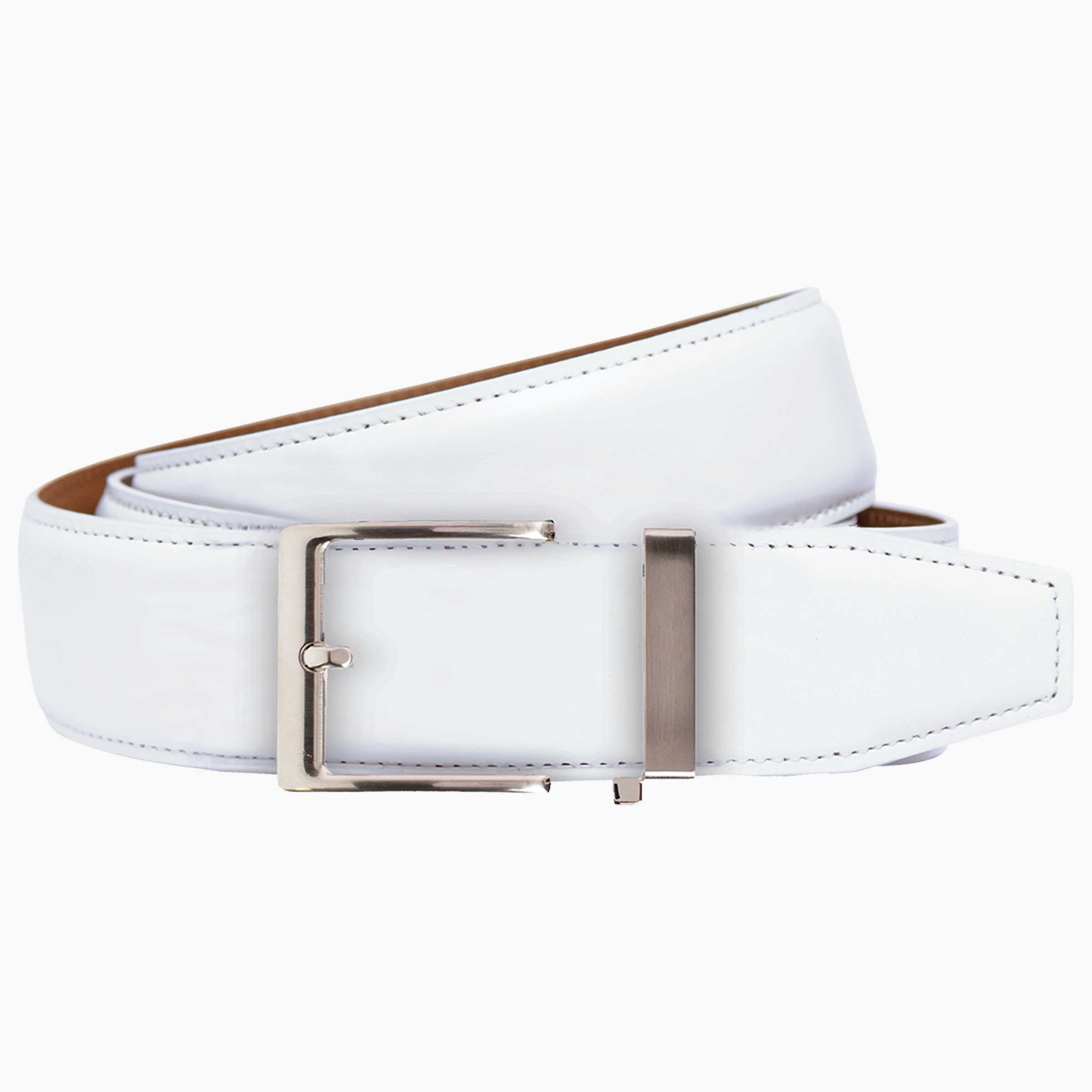 Smooth White, 40mm Strap, Dress Belt