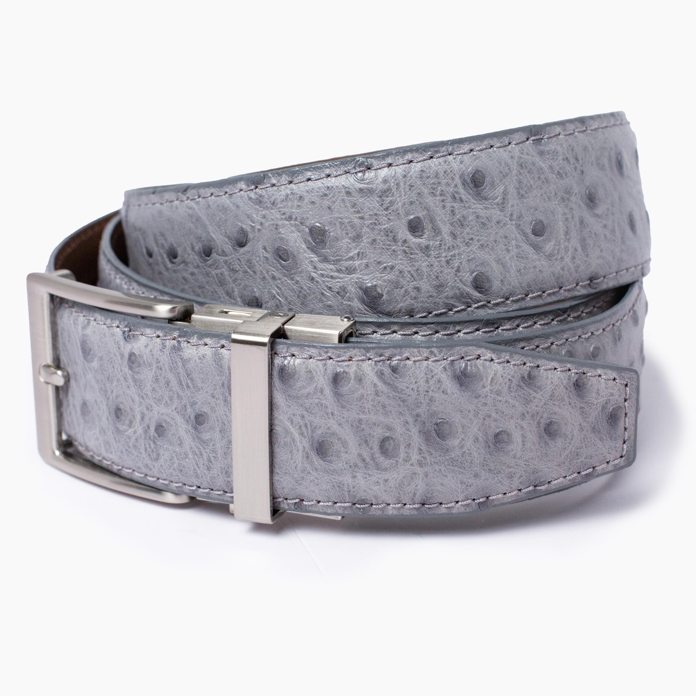 Ostrich Lt Grey Ratchet Belt 1.575" [40mm]