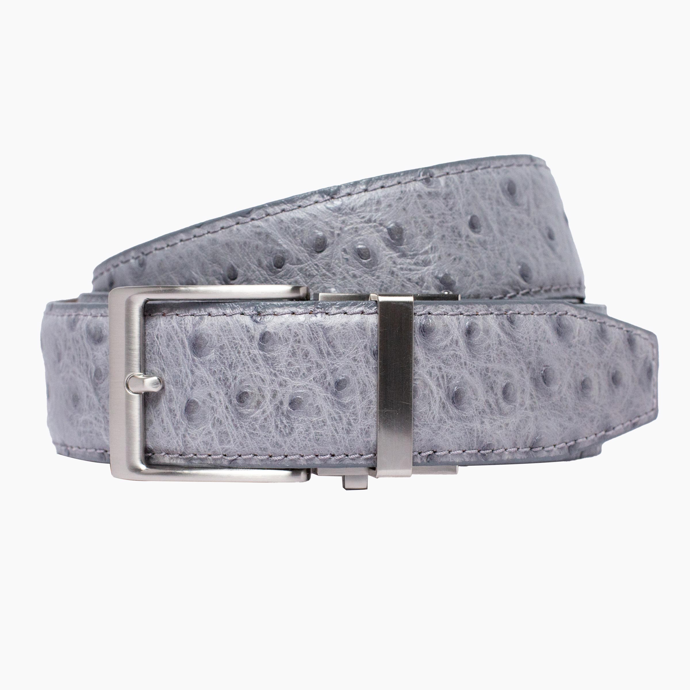 Ostrich Lt Grey Ratchet Belt 1.575" [40mm]