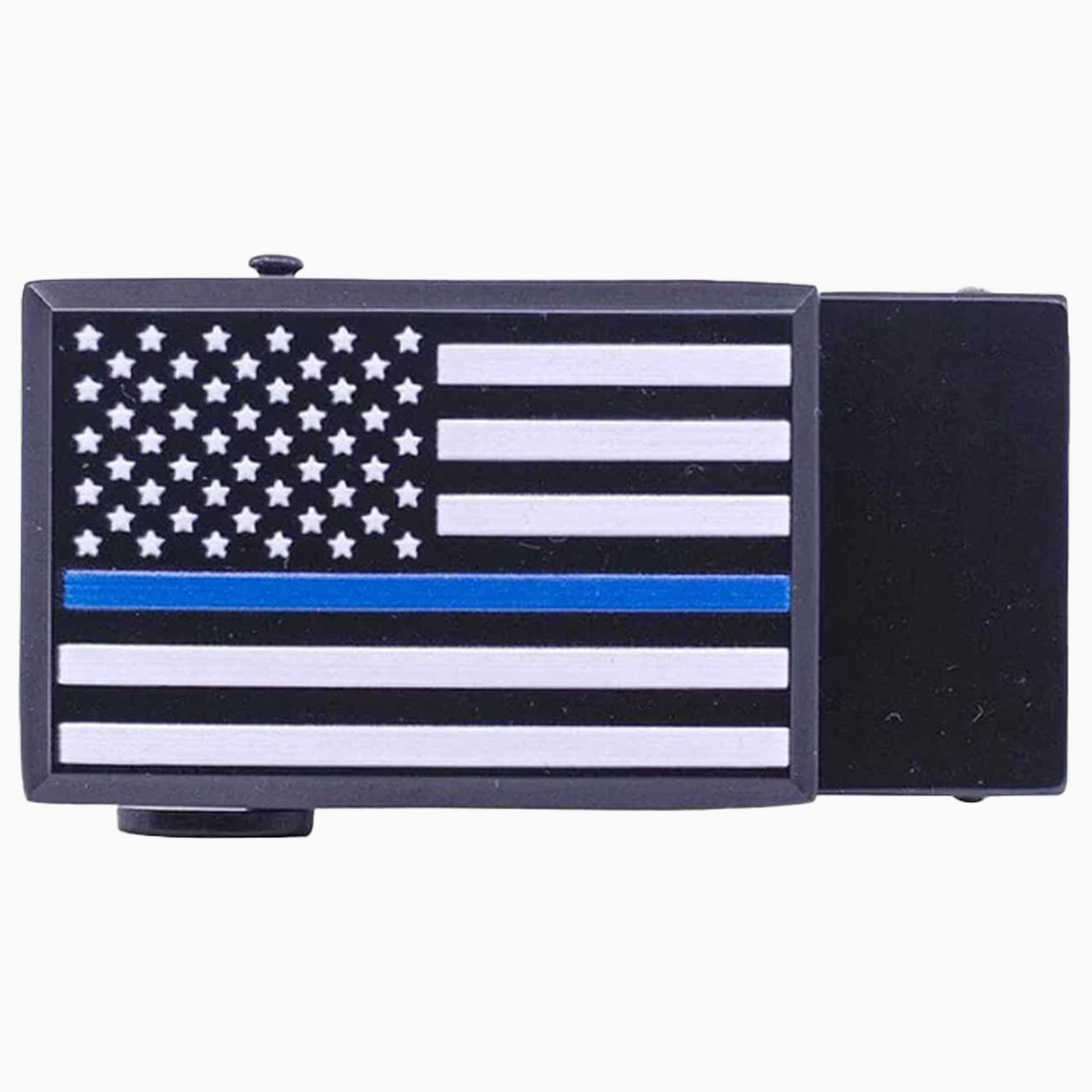 Thin Blue Line Classic Dress Buckle, Fits 1 3/8" Straps