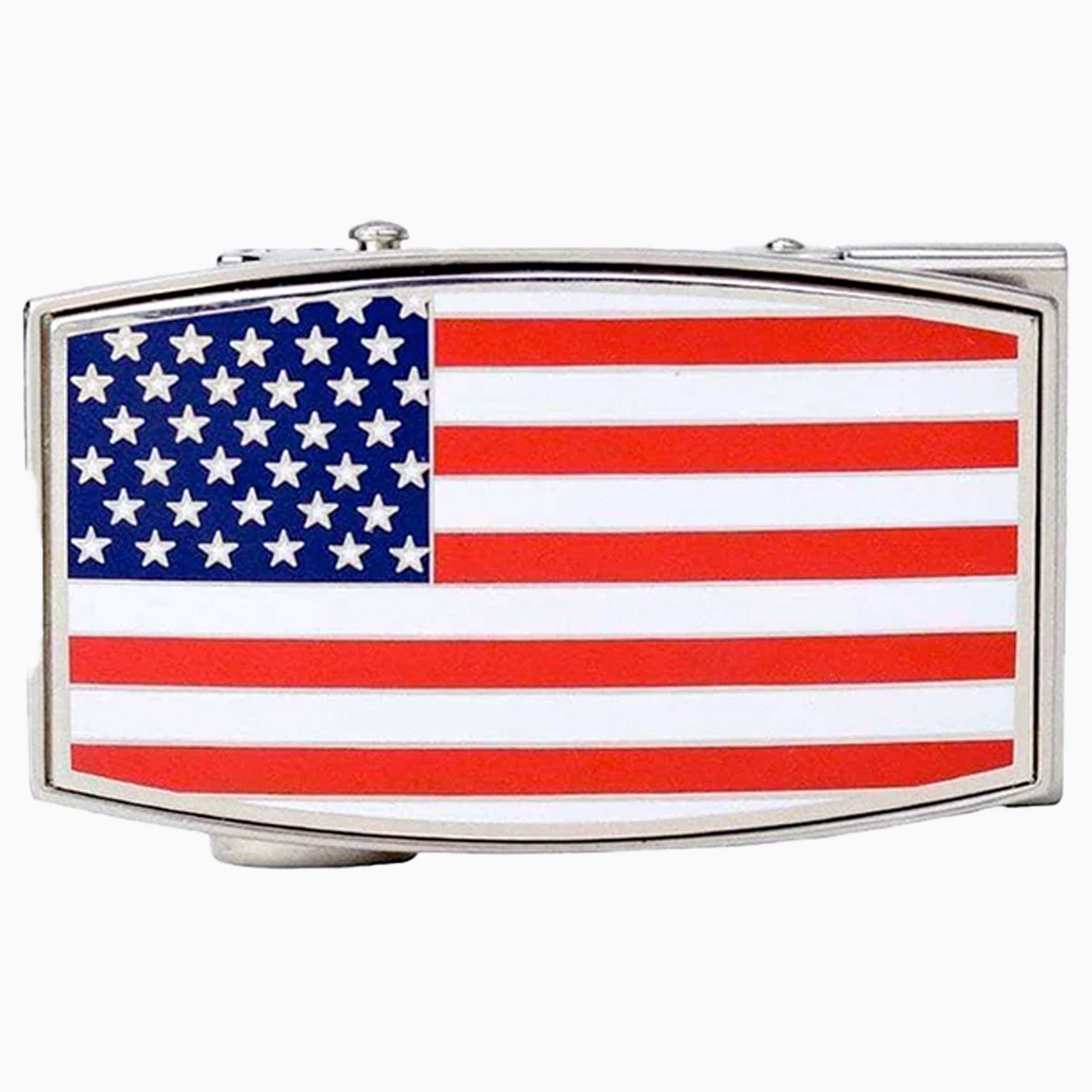 USA Flag Aston Color Dress Buckle, Fits 1 3/8" Straps