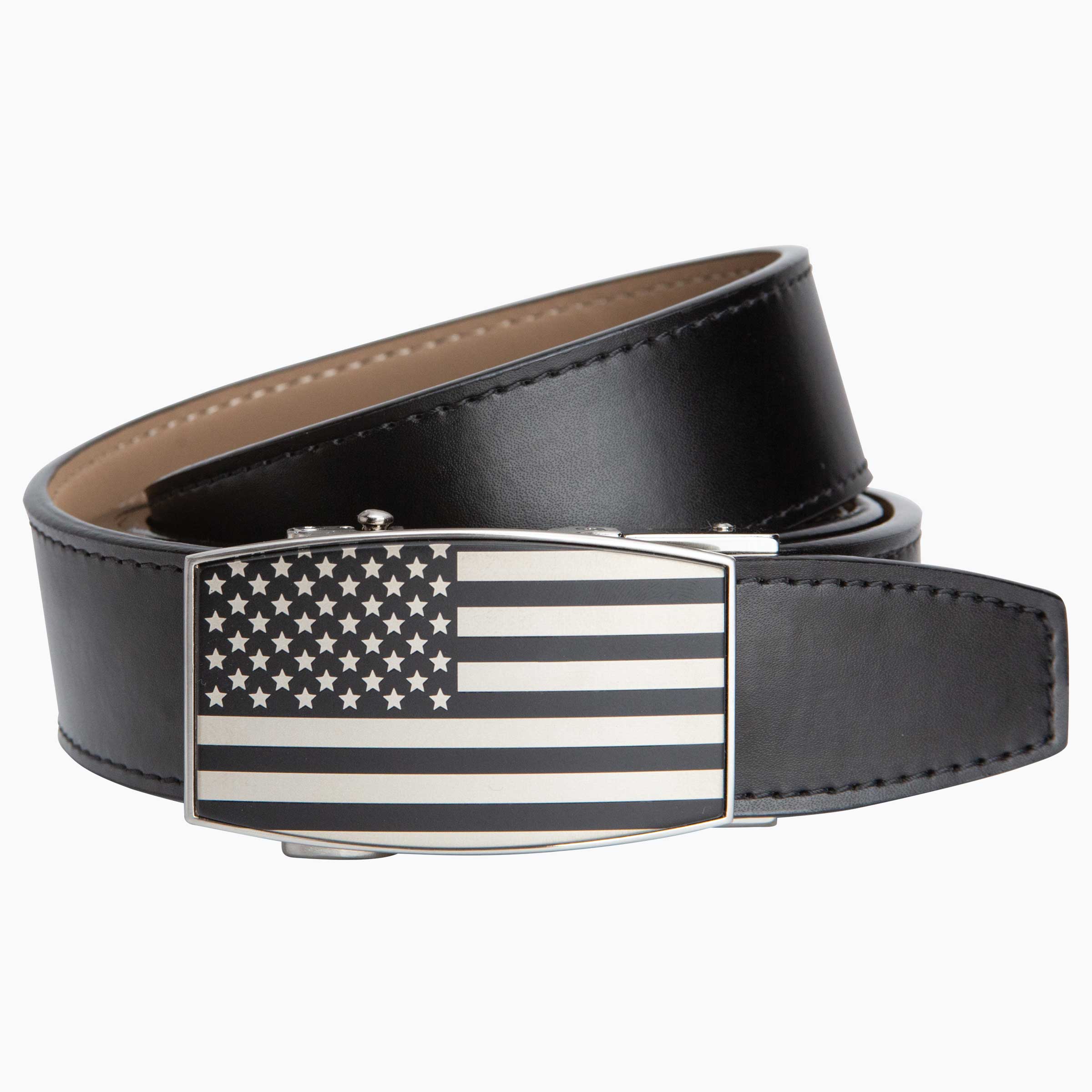 USA Flag Black Aston Black Golf Belt 1.38" [35mm]