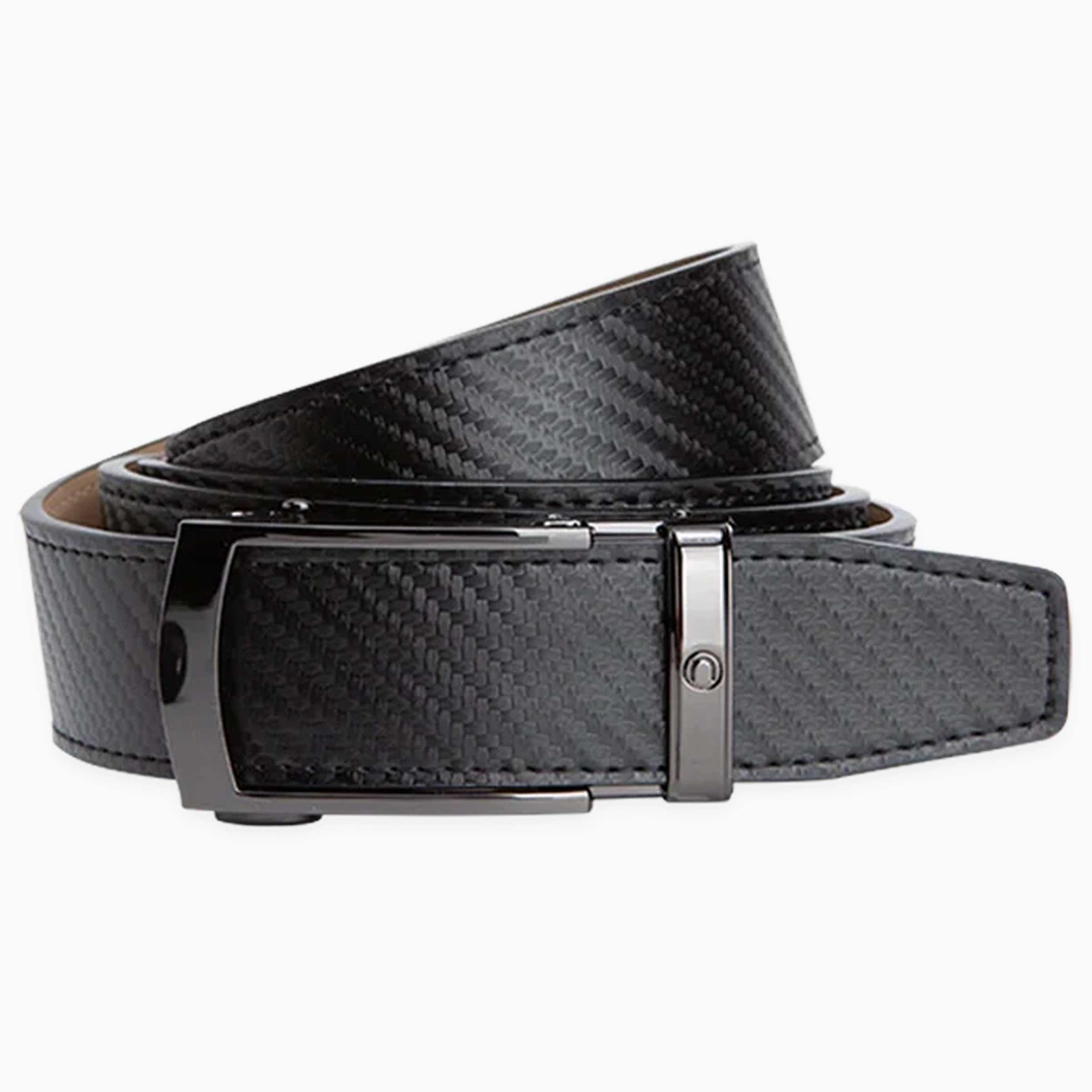 Vetica Carbon Black, 1 3/8" Strap, Dress Belt