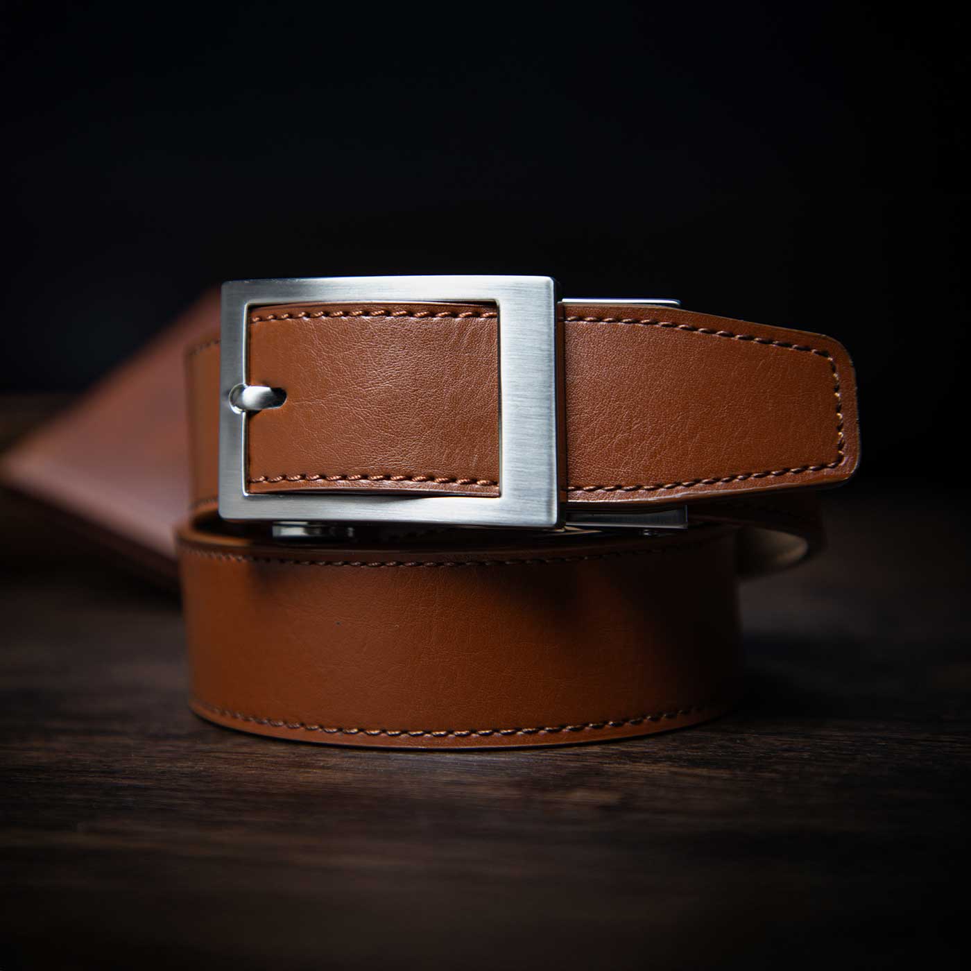 Classic Walnut Dress Ratchet Belt 1 3/8" Strap [35mm]