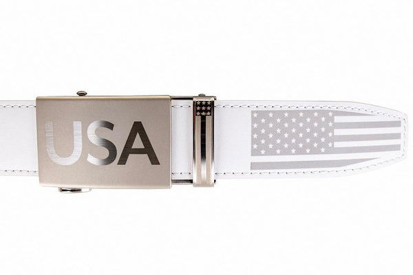 Buy Uk Flag Ratchet Belt Buckle Silver Matte Metal 